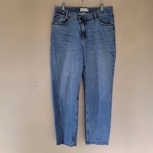 VTG Abercrombie & Fitch Dad Straight Jeans Womens Size 32 Medium Wash Crossover